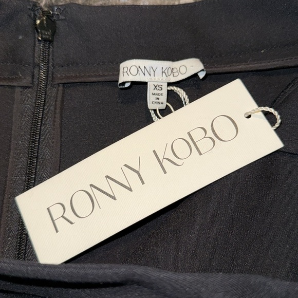 NWT Ronny Kobo Black Solange Big Ruffle Mini Skirt - Picture 5 of 8